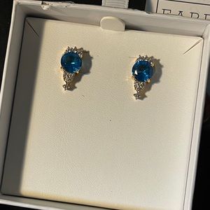 Blue Zircon Stud Earrings